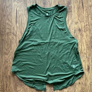 Dusk to Dawn Tank by Born Primitive, Green, Optional Tie Back, Size Large